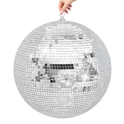 Large Disco Ball, Hanging Disco Ball, Silver Color Disco Ball, Big Disco Ball Wedding Decoration (12/16/20Inch)