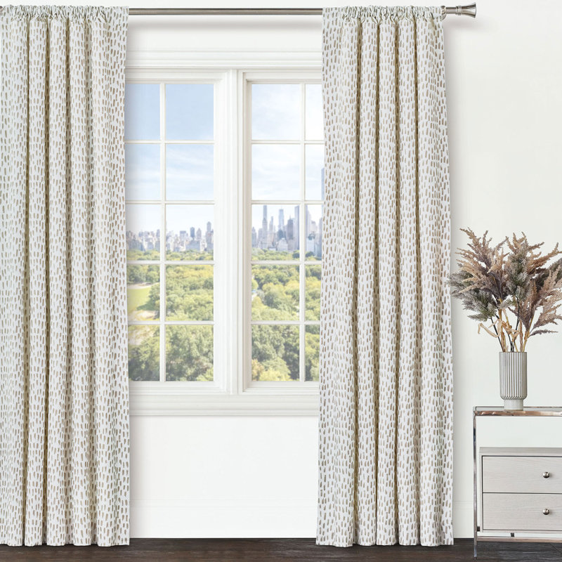 Evelina Brushstroke Curtain Panel, 96" W x 96" L
