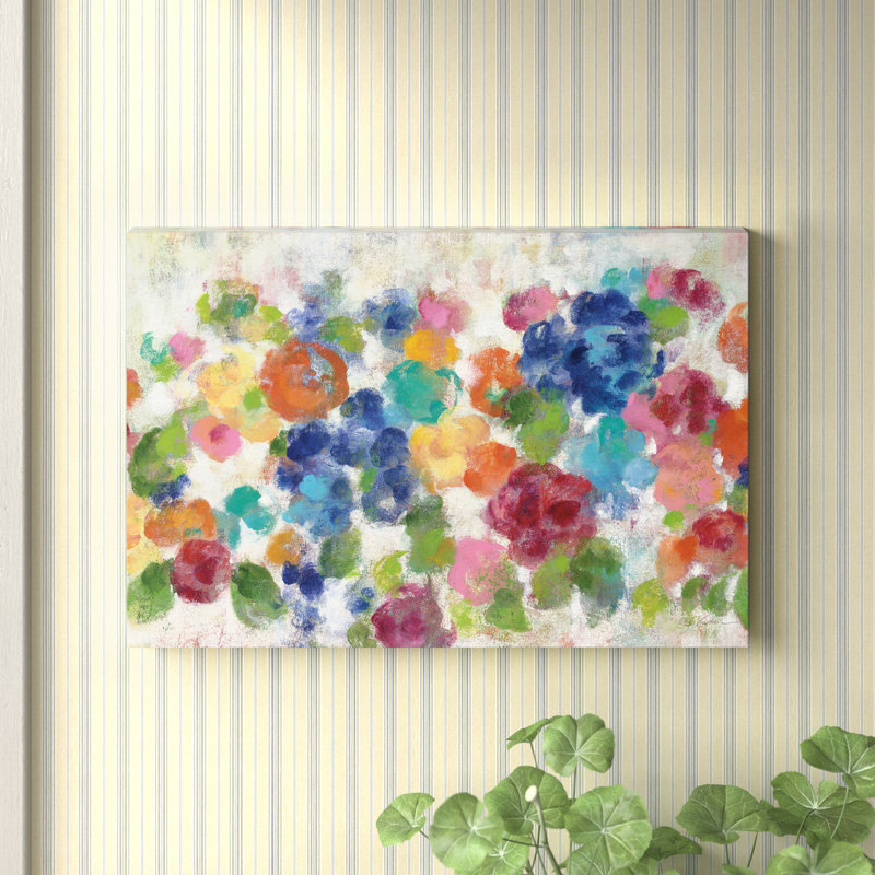 «Hydrangea Bouquet I» par Silvia Vassileva, reproduction d'art sur toile tendue, H 12 po x l 18 po