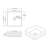 Dowell 6004 Modern Bathroom Design Fluted Square Ceramic Vessel Sink - Gloss White-118230143