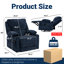 93cm Wide Chenille Standard Recliner with Massager-204539756
