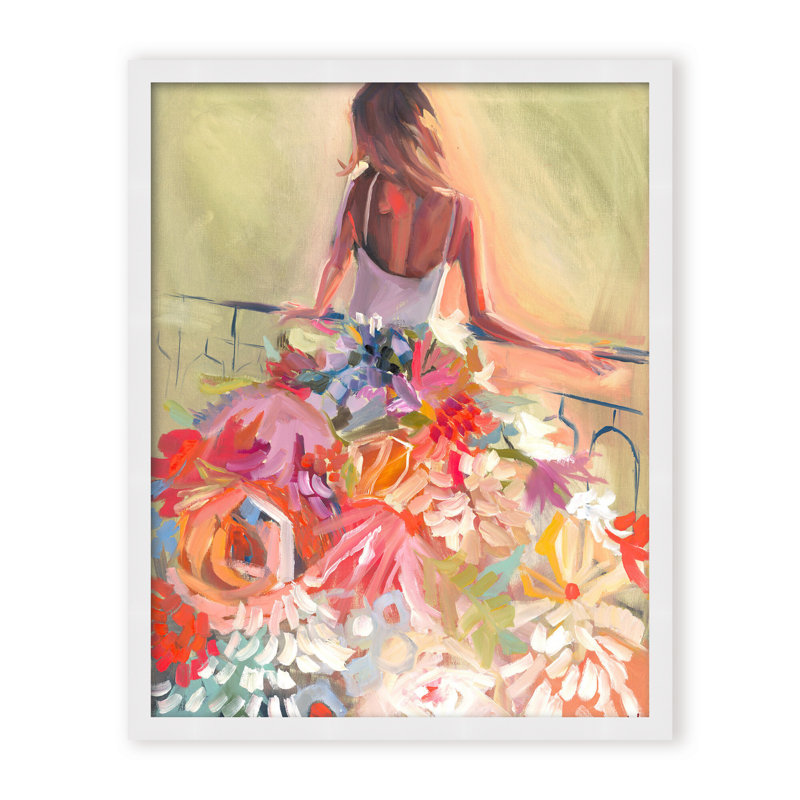 Nature Inspired Blossom Reverie: The Enigmatic Backdrop, Black, 24" H x 16" W x 1.125" D, Framed Print