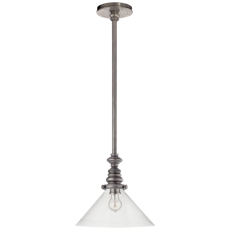 Chapman & Myers Boston Pendant, Antique Nickel, Clear