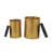 Yanae Metal Nesting Side End Gold Accent Table with Black Tray Tabletops Set