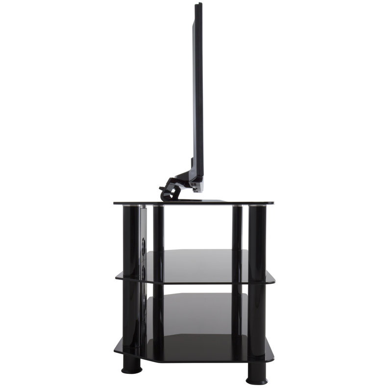 Hargimont Unfinished TV Stand for TVs up to 55", Black Black