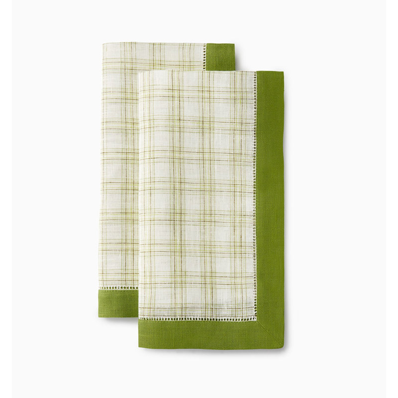 Mikela Linen Square Napkins, Fern
