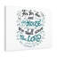Serve The Lord Light Blue Joshua 24:15 - Wrapped Canvas Print-1607131518