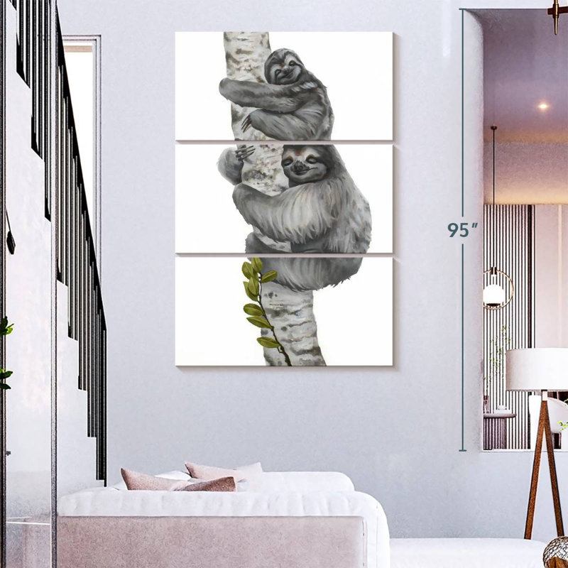 Brampt Sleepy Sloths, 38" H x 24" W