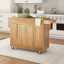 Chariot de cuisine Locust Grove avec plateau en bois
