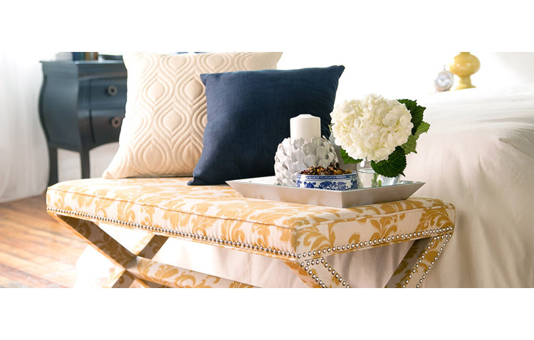 Serving tray in bedroom