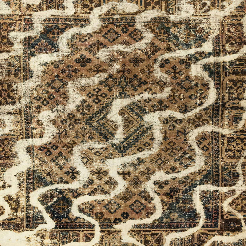 Abstract Indoor Rug, Square 5'
