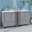 Ensemble de meuble-lavabo 60 po avec double meuble-lavabo et lavabo simple en céramique avec tiroirs divisés-807168588
