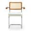 Fauteuil en tissu à dossier bas-93021589