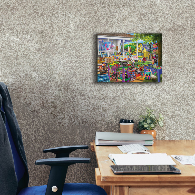 Art mural sur toile 24 po x 20 po Winston Porter «Wild and Crazy Yard Sale» par Bigelow, H 12 po x l 16 po x P 0,75 po