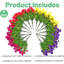 16PCS artificielles artificielles, fleurs en soie artificielle