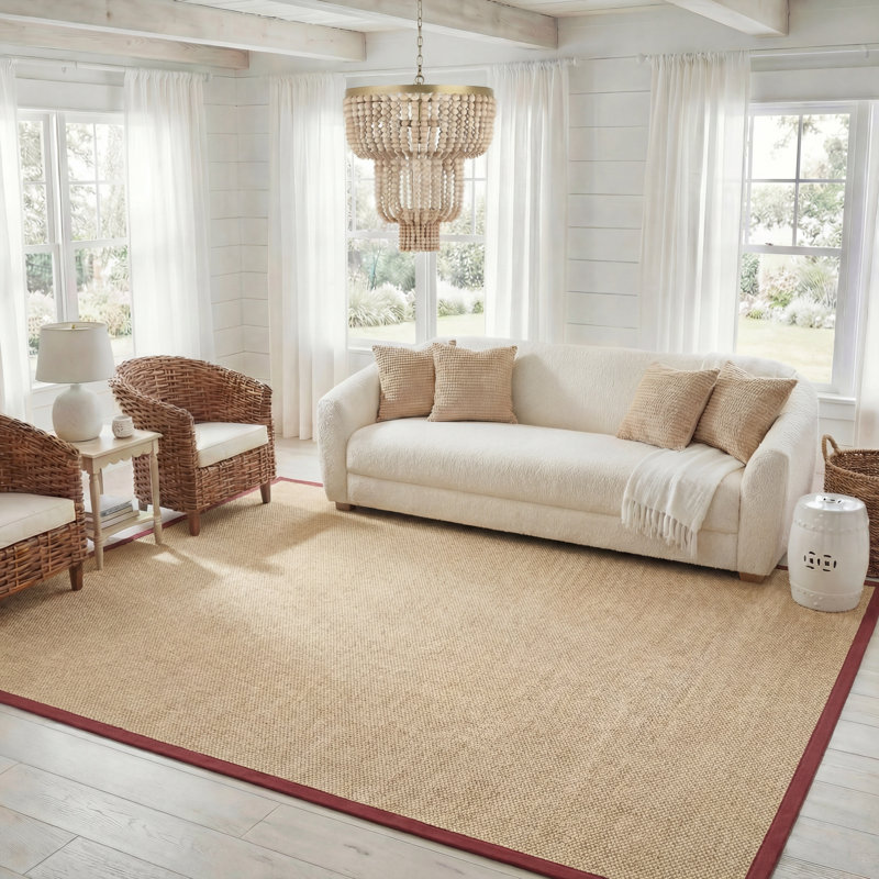 Hillsborough sisal fiber knitted rug, Rectangulaire 8 pi x 10 pi