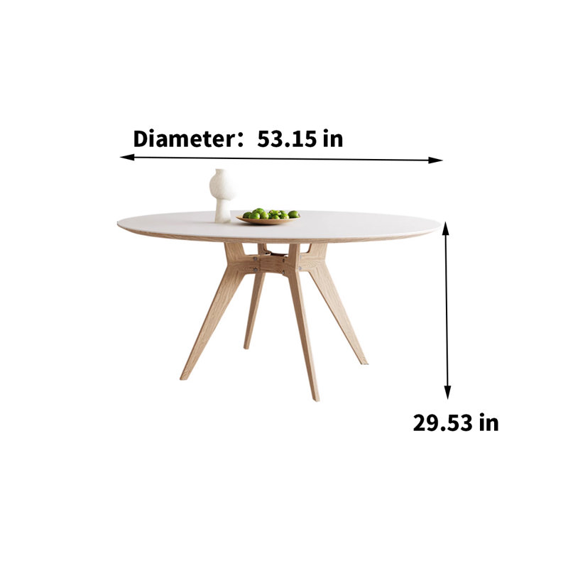 Table de salle à manger Nasteha, H 29,53 po x L 53,15 po x P 53,15 po