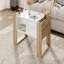 Table basse multifonctionnelle, table basse rectangulaire avec tablette de rangement ouverte 