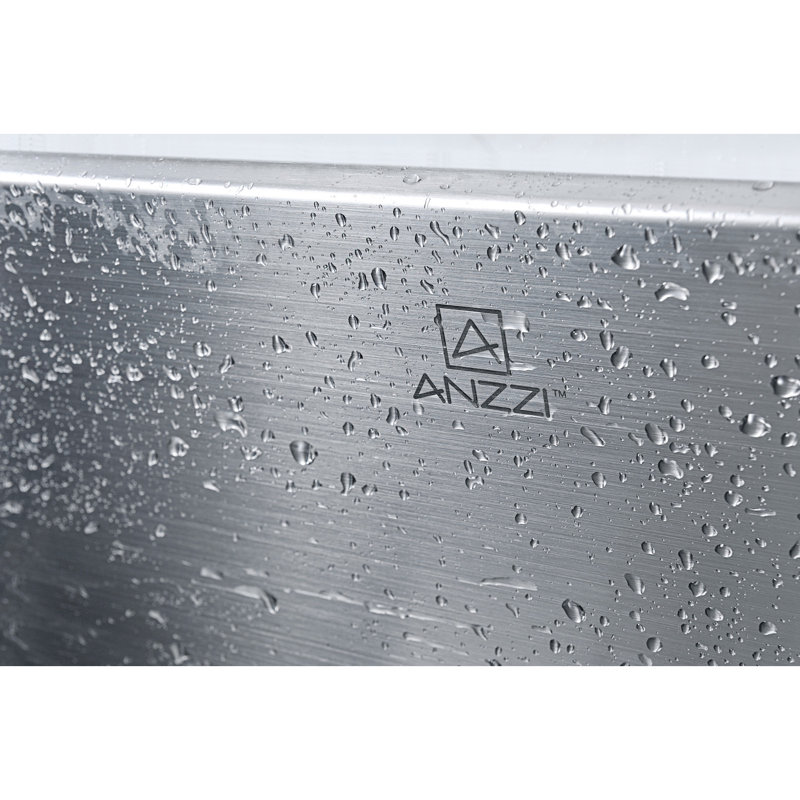 Elysian 32.88'' L Double Bowl Stainless Steel Kitchen Sink
