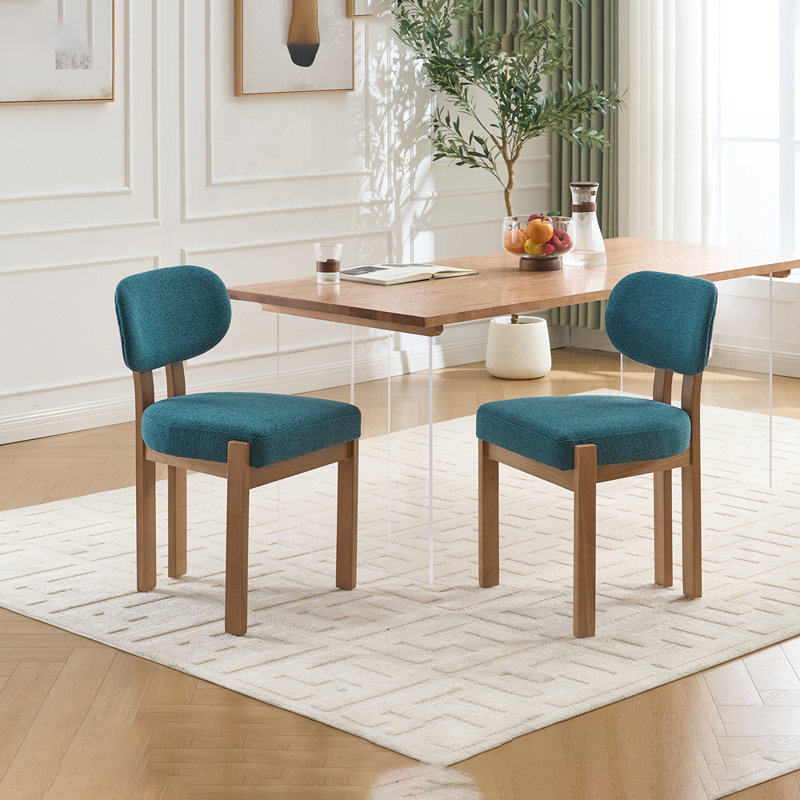 Ensemble de 2 chaises de ferme modernes et robustes pour la cuisine et la salle à manger, Sarcelle