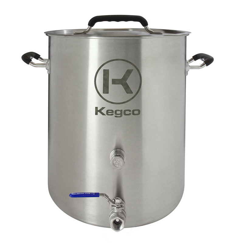 Kegco Metal Brew Kettle, 18.75" H x 21.5" W x 19" D