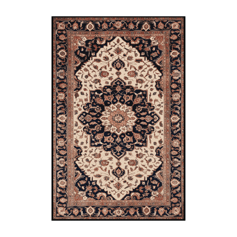 Tapis brun lavable à la machine, Rectangulaire 2 pi x 3 pi