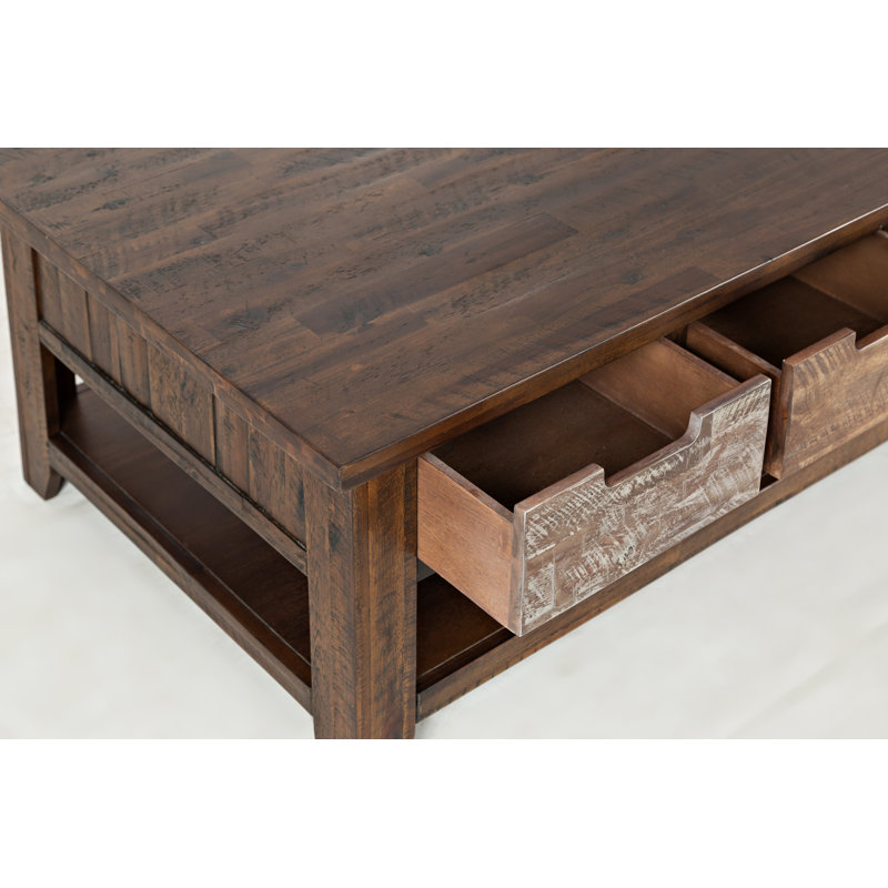 Gurbaaz Solid Wood Top Single Coffee Table
