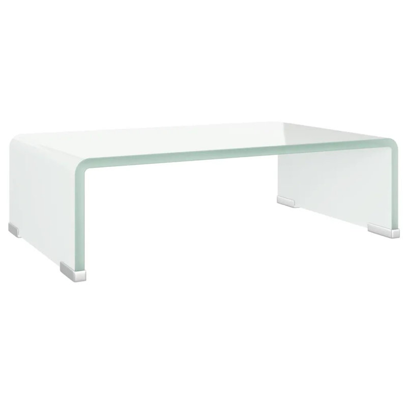 Wakeland TV Stand/Monitor Riser Glass, Transparent, 40cm