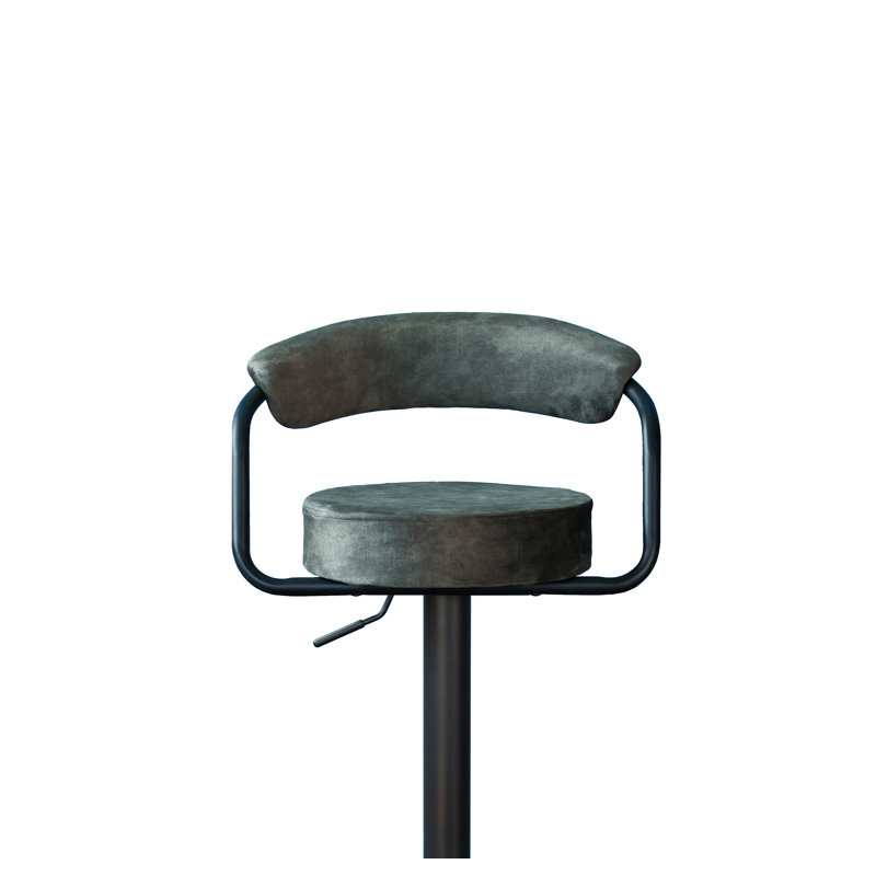 Swivel Yes Bar Stool with Steel Frame, Green