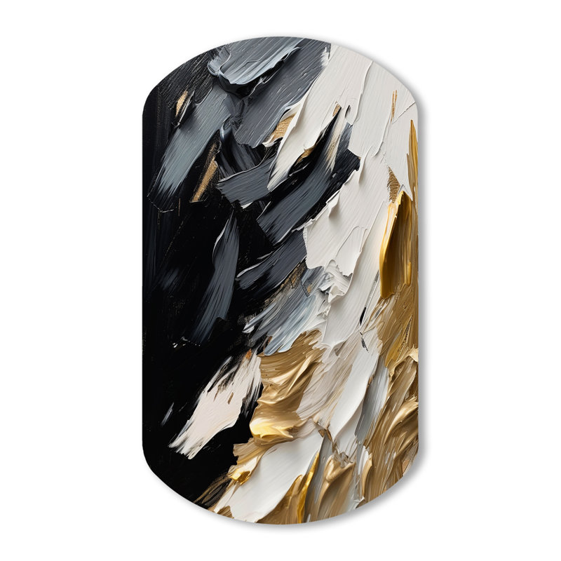 Lohman - Art abstrait cylindrique asymétrique en métal, H 31 po x l 19 po
