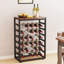Floor Wine Bottle Rack Rustic Brown
