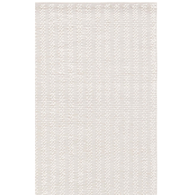 Diari Hand Woven Wool/Cotton Rug in Ivory, Rectangle 3' x 5'