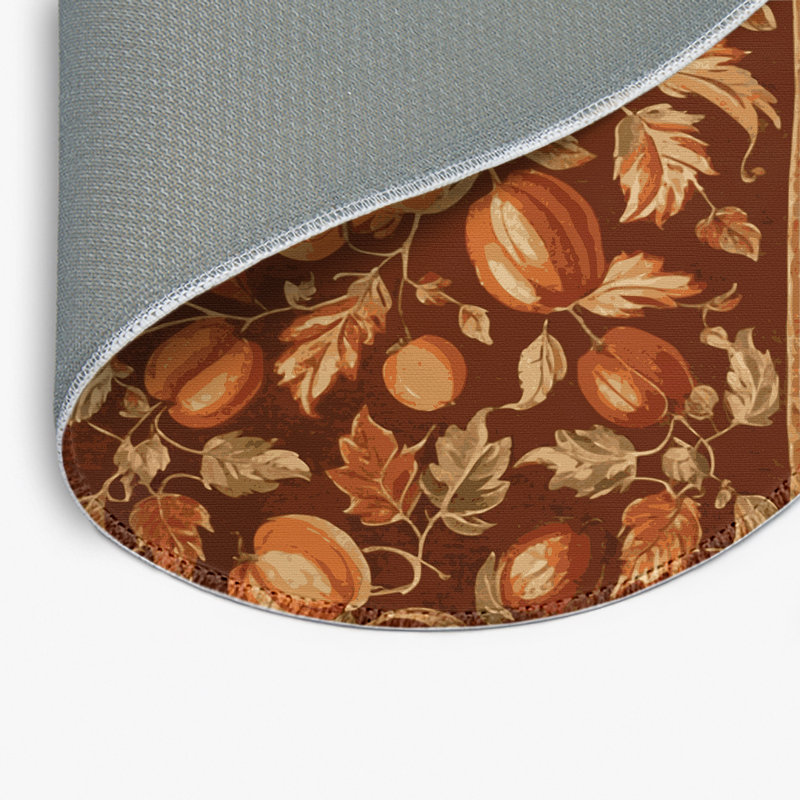 Tapis d'intérieur et d'extérieur brun français, Rond 5 pi