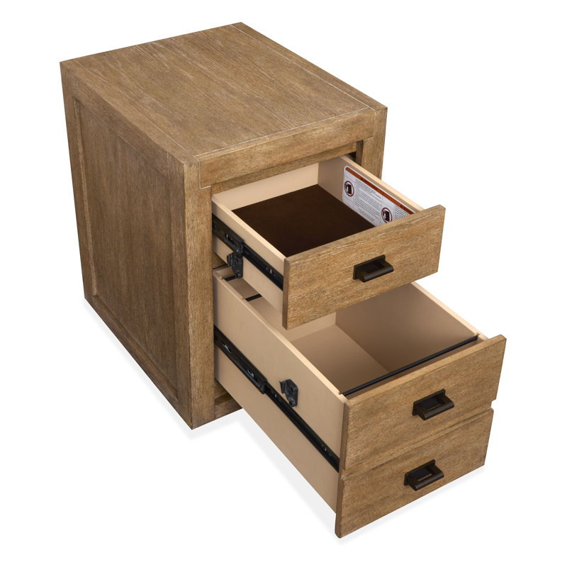 Classeur mobile avec roulettes, Brun