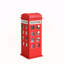 Grande boîte à bijoux en cuir 11,5 ", conception de téléphone britannique, rouge-130377562
