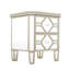 Table d'appoint élégante à 2 tiroirs en miroir avec lignes dorées pour le salon, le couloir et le vestibule