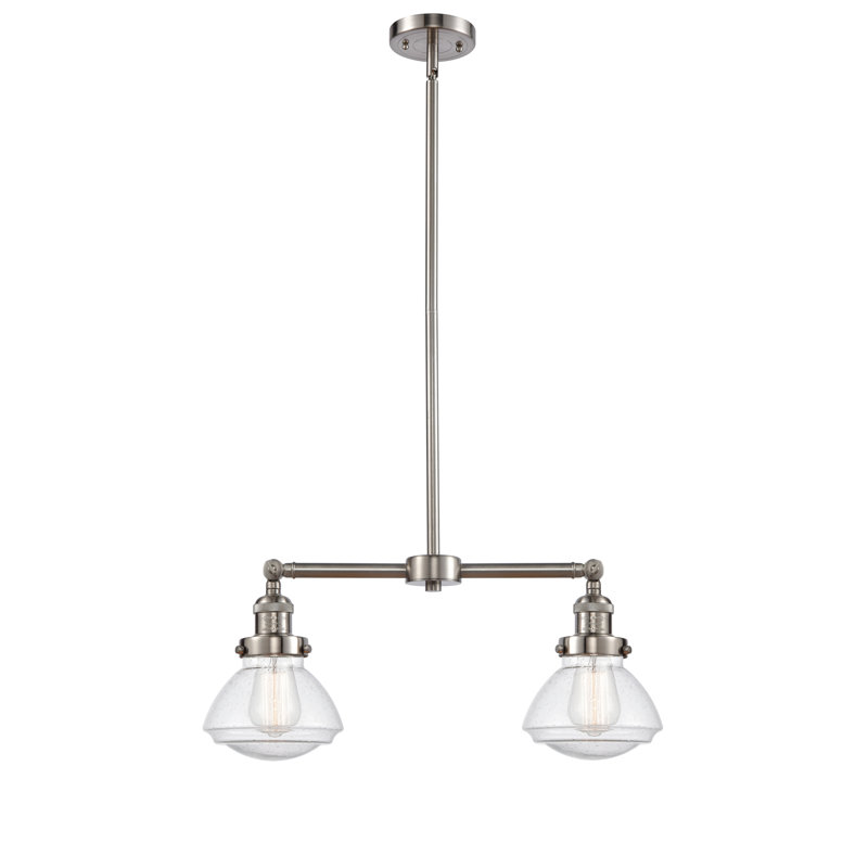 Chesterville 2 - Light Kitchen Island Pendant, Seedy, Brushed Satin Nickel
