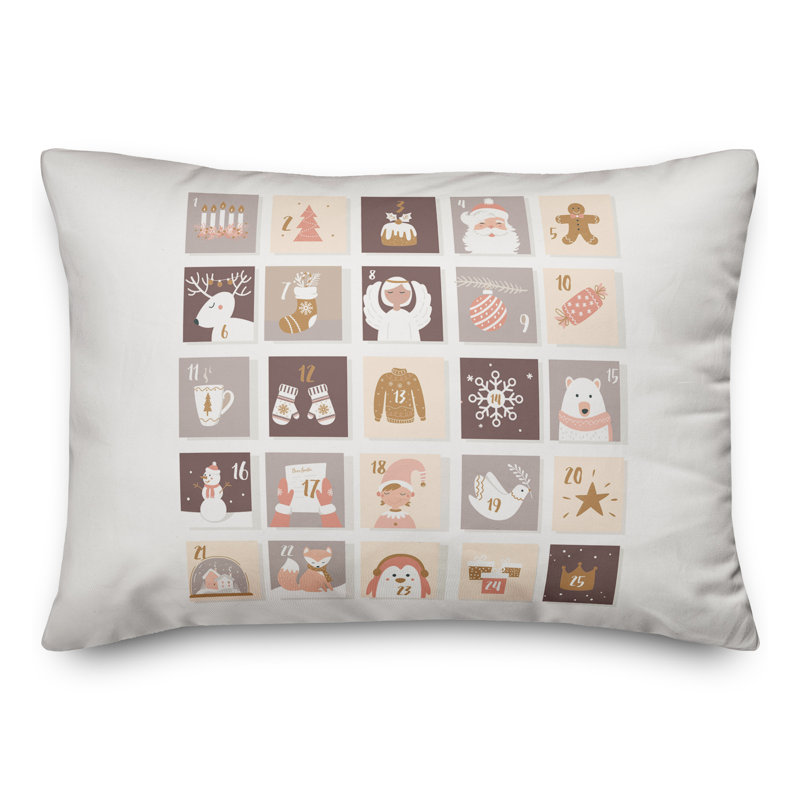  Housse et insert pour oreiller rectangulaire de l'Avent de Noël