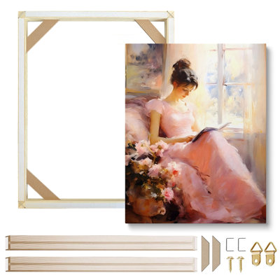P&L Art Easy-Assemble Wooden Canvas Stretcher Bar Kit - 14X14 Inch for Oil Painting & Gallery Wrap Wall Art