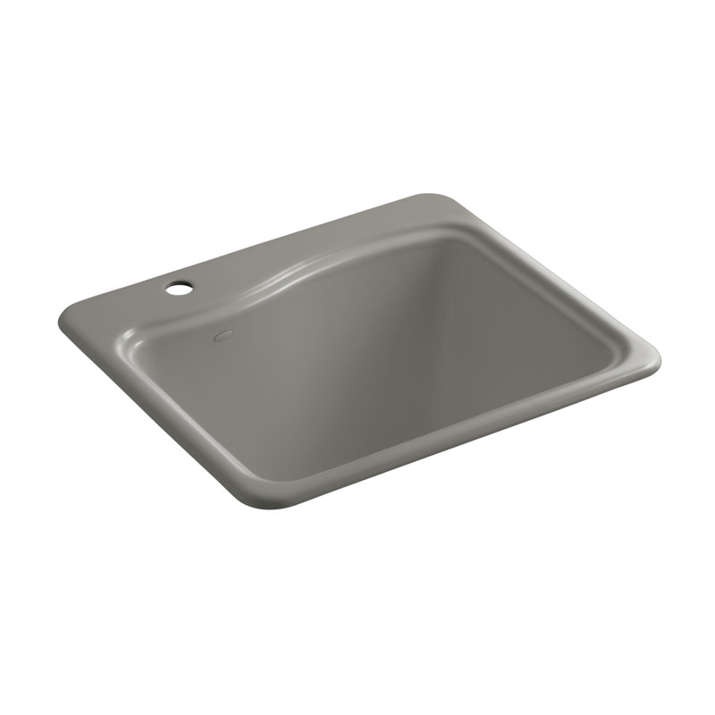 Lavabo de salle de bain rectangulaire en métal River Falls, Sable mexicain, 1