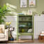 Armoire peinte à la main avec détails sculptés