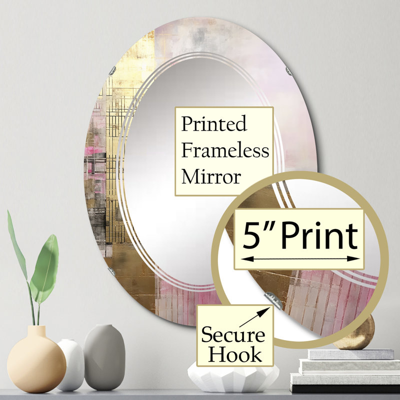 Molyneux - Miroir mural moderne ovale, 30 po x 20 po