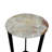 Round Onyx Marble Side Table – 20” Diameter, 24” Height – Light Green & White Marble Top with Black Metal Base – Modern Accent End Table for Living Room & Bedroom-118838638