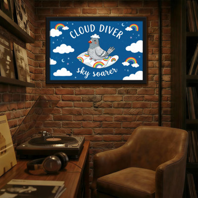 Animals Cloud Diver Sky Soarer Rainbow Bird Clouds Stars Moon