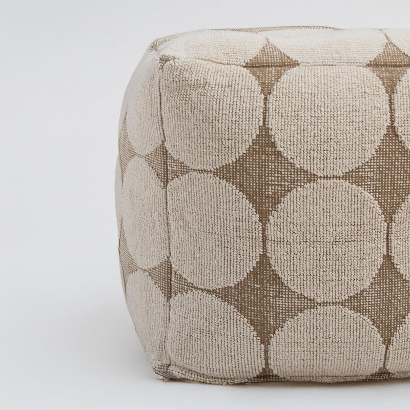 Pouf en coton tissé / polyester