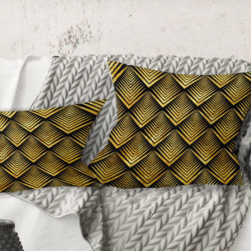 Coussin Art Deco, 18 po x 18 po