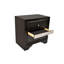 Table de chevet 2 tiroirs de style traditionnel en bois de couleur noire