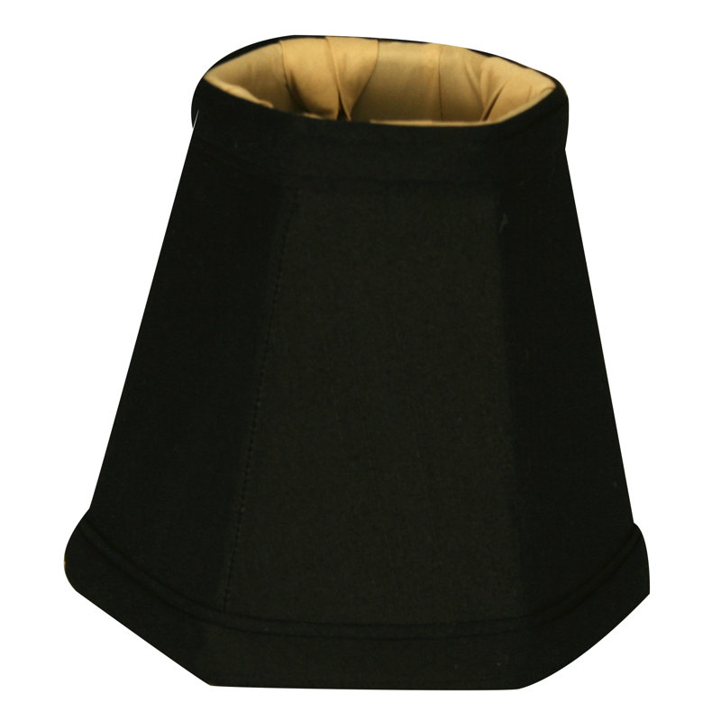 4.5'' H Silk Empire Candelabra Shade, Black/Gold