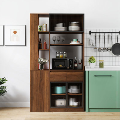Storage Cabinet With Multi-Functional Storage Spac, Modern Wooden Entrance Organizer