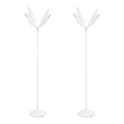 2 pièces, décoration de mariage romantique, élégante lampe sur pied papillon à DEL, lumière blanche argentée pour mariage de Noël
